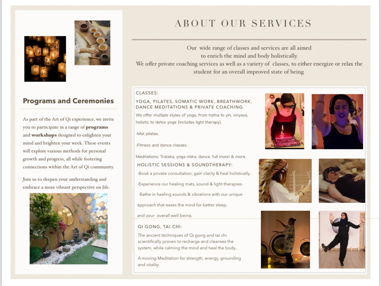 The Art of Qi Brochure